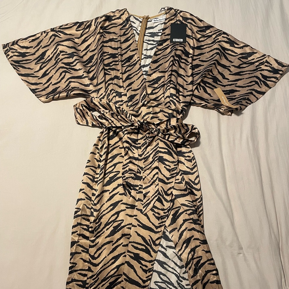 Reformation Hedi Silk Dress Rajah
